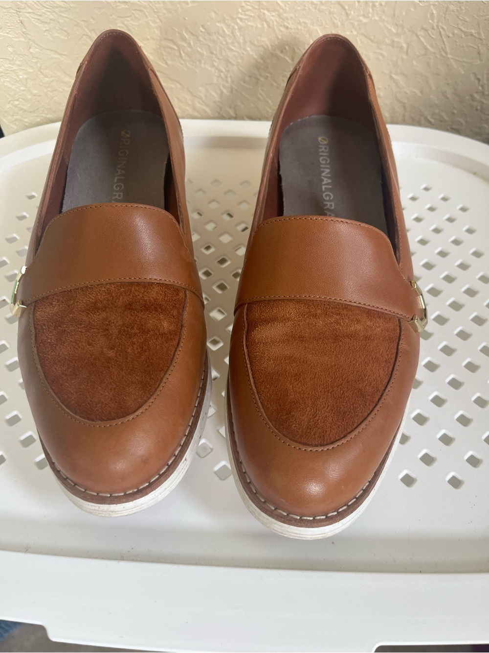 Cole Haan brown Leather & Suede Loafers